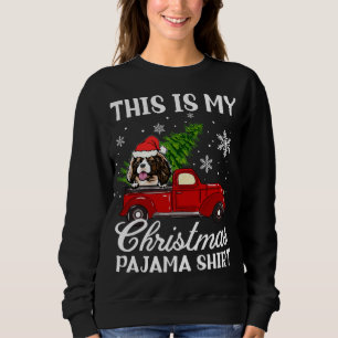 Cavalier King Charles Spaniel Dog Riding Red Truck Sweatshirt