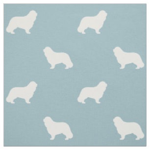Cavalier King Charles Spaniel Dog Silhouettes Fabric