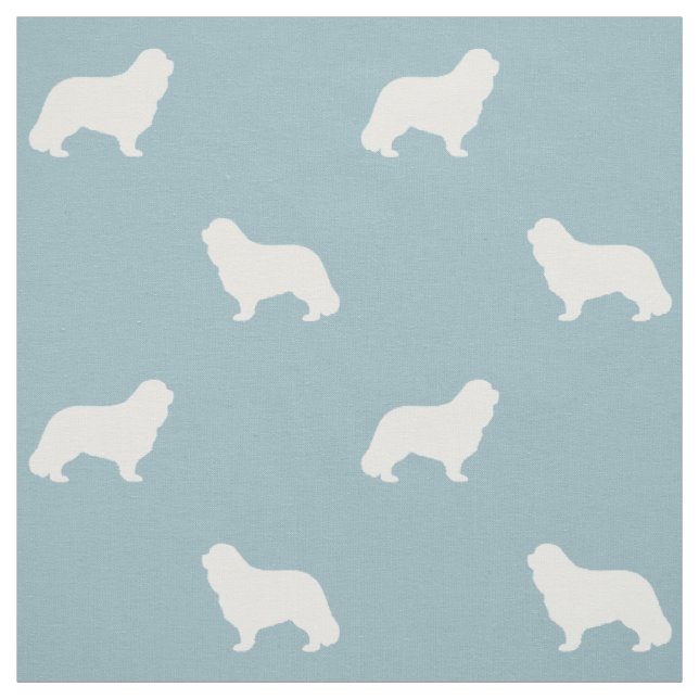 Cavalier King Charles Spaniel Dog Silhouettes Fabric (Swatch)