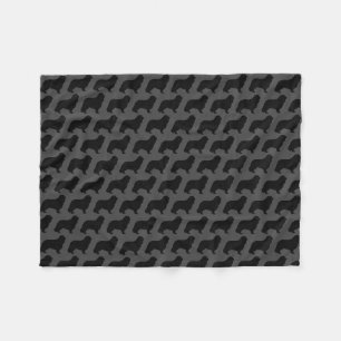Cavalier King Charles Spaniel Dog Silhouettes Fleece Blanket
