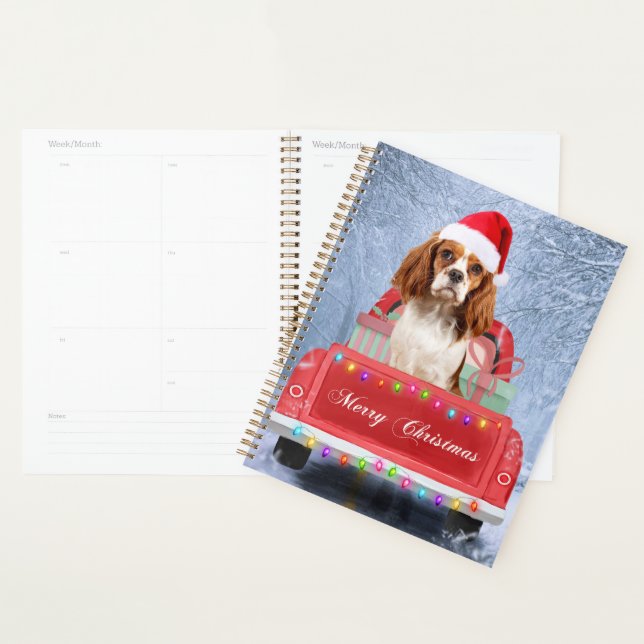 Cavalier King Charles Spaniel Dog Snow christmas Planner (Display)