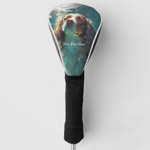 Cavalier King Charles Spaniel dog swimming 005 Golf Head Cover