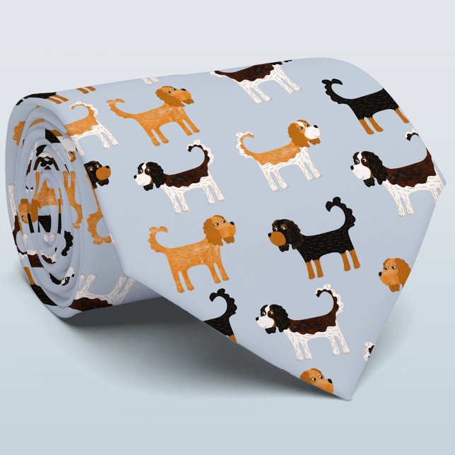 Cavalier King Charles Spaniel Dog Tie (Cavalier King Charles Spaniel tie for dog lovers and veterinarians)