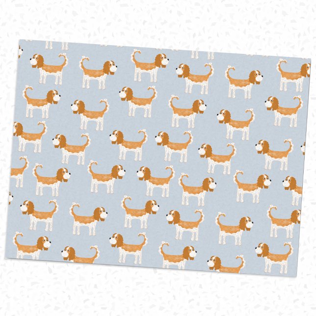 Cavalier King Charles Spaniel Dog Tissue Paper (Cavalier King Charles Spaniel dog tissue paper for animal lovers)