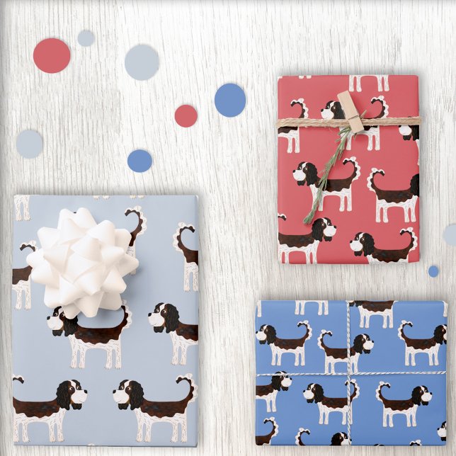Cavalier King Charles Spaniel Dog Wrapping Paper Sheet (Creator Uploaded)