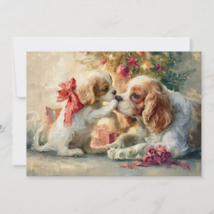 Cavalier King Charles Spaniel Dogs Christmas  Holiday Card