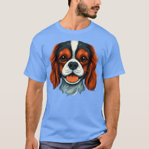 Cavalier King Charles Spaniel Face Cute toon Puppy T-Shirt