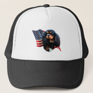 Cavalier King Charles Spaniel Flag Trucker Hat