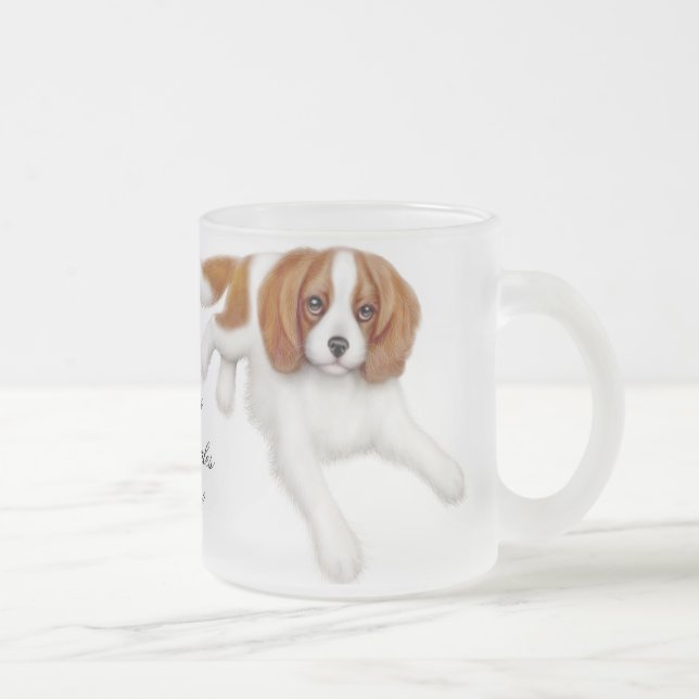 Cavalier King Charles Spaniel Frosted Mug (Right)