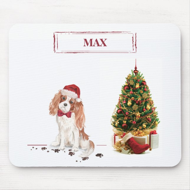 Cavalier King Charles Spaniel Funny Christmas Dog Mouse Mat (Front)