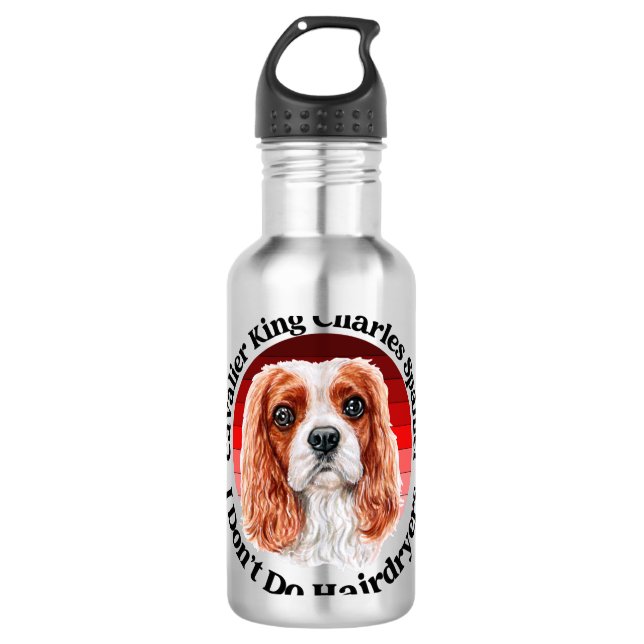 Cavalier King Charles Spaniel funny quote 710 Ml Water Bottle (Front)