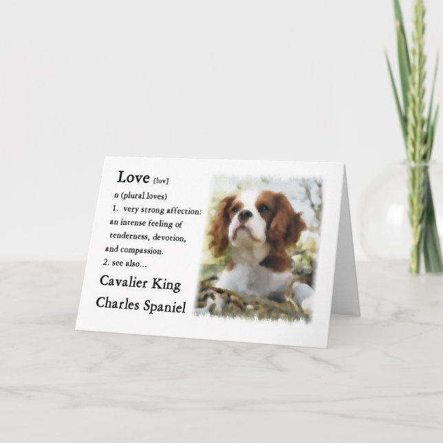 Cavalier King Charles Spaniel Gifts Card (Front)