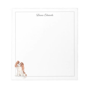 Cavalier King Charles Spaniel Gray Border Notepad