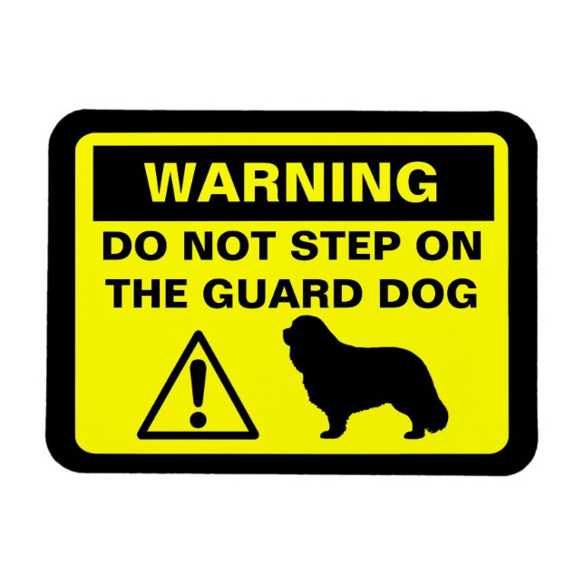 Cavalier King Charles Spaniel Guard Dog Warning Magnet (Horizontal)