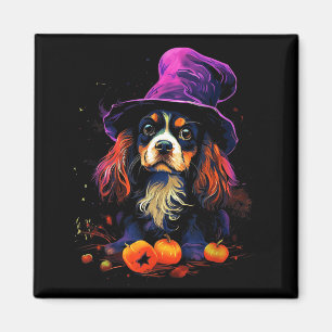 Cavalier King Charles Spaniel Halloween Dog Walk Magnet