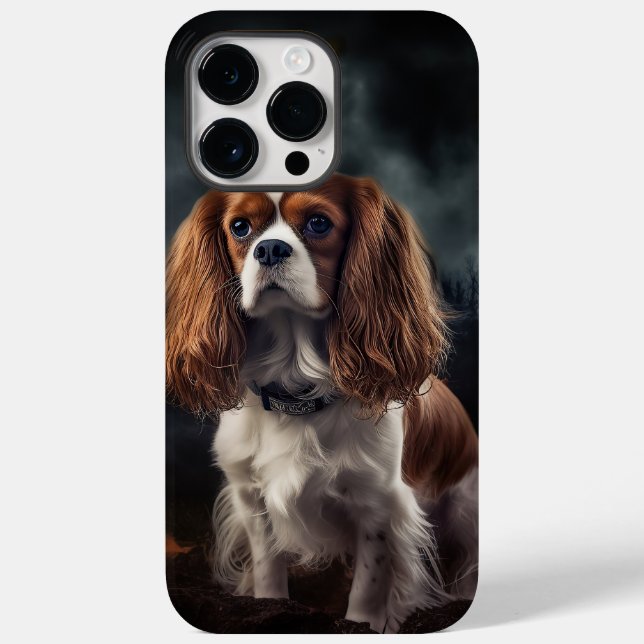 Cavalier King Charles Spaniel Halloween Scary Case-Mate iPhone Case (Back)