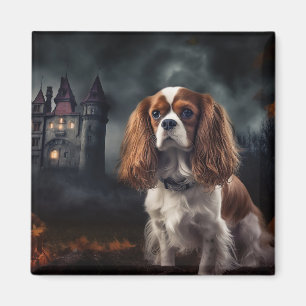 Cavalier King Charles Spaniel Halloween Scary Magnet