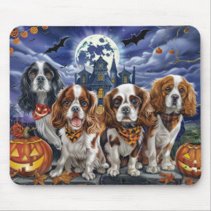 Cavalier King Charles Spaniel Halloween Spooky Mouse Mat