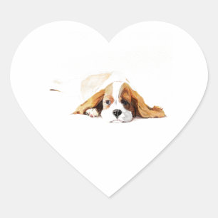 Cavalier King Charles Spaniel Heart Sticker
