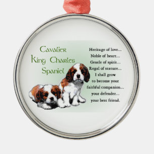 Cavalier King Charles Spaniel Heritage of Love Metal Tree Decoration