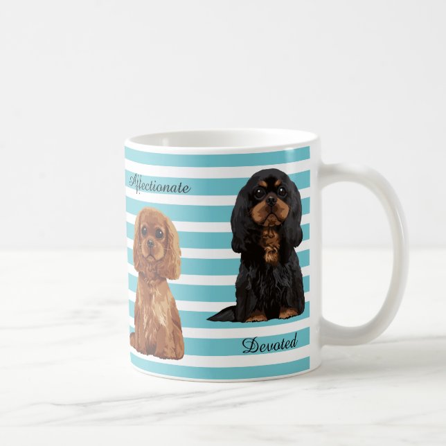 Cavalier King Charles Spaniel Illustrated Mug (Right)
