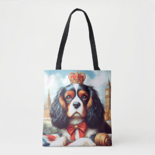 Cavalier King Charles Spaniel Illustration Tote Bag