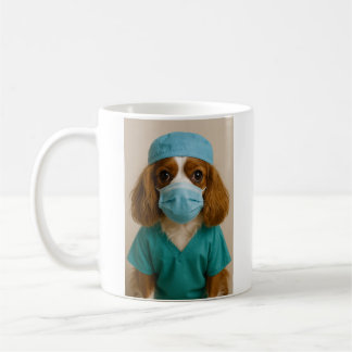 Cavalier King Charles Spaniel in Scrubs Coffee Mug
