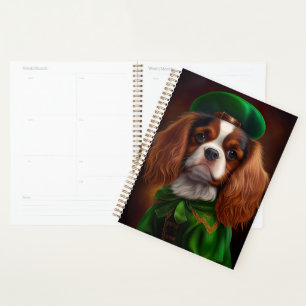 Cavalier King Charles Spaniel in St. Patrick's Day Planner
