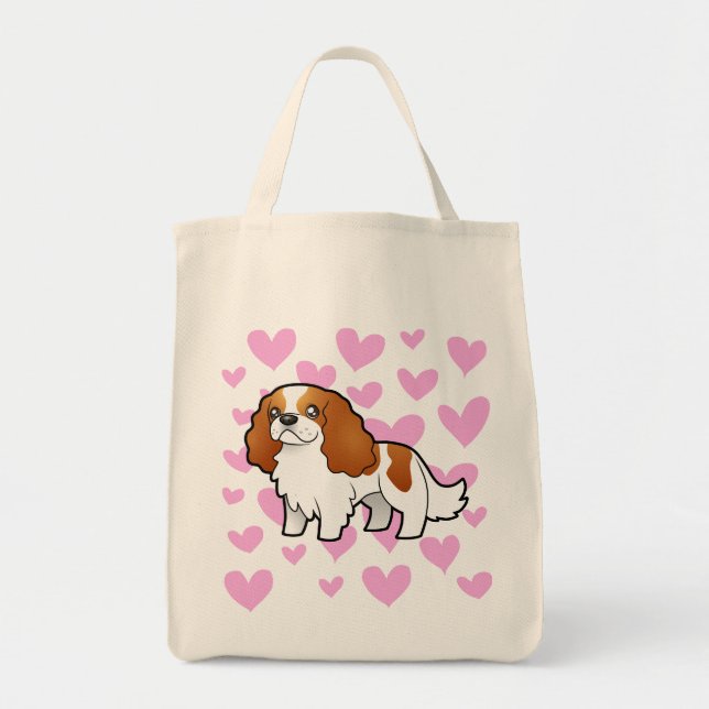 Cavalier King Charles Spaniel Love Tote Bag (Front)