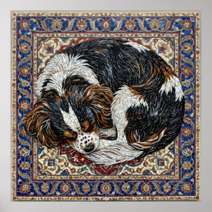 Cavalier King Charles Spaniel Mosaic Poster Pers