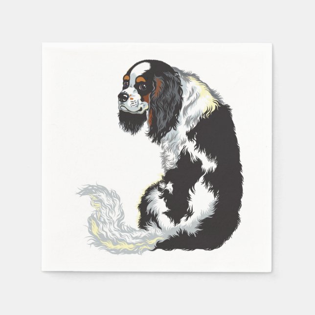 cavalier king charles spaniel napkin (Front)