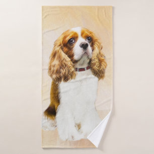 Cavalier King Charles Spaniel Original Painting Bath Towel Set