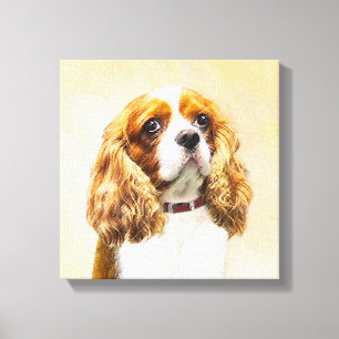 Cavalier King Charles Spaniel Original Painting Canvas Print