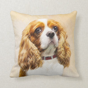Cavalier King Charles Spaniel Original Painting Cushion