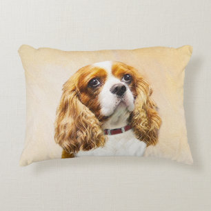 Cavalier King Charles Spaniel Original Painting Decorative Cushion