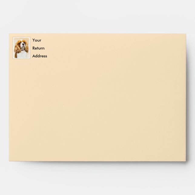 Cavalier King Charles Spaniel Original Painting Envelope (Front)