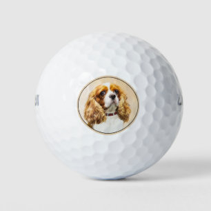 Cavalier King Charles Spaniel Original Painting Golf Balls