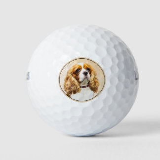 Cavalier King Charles Spaniel Original Painting Golf Balls