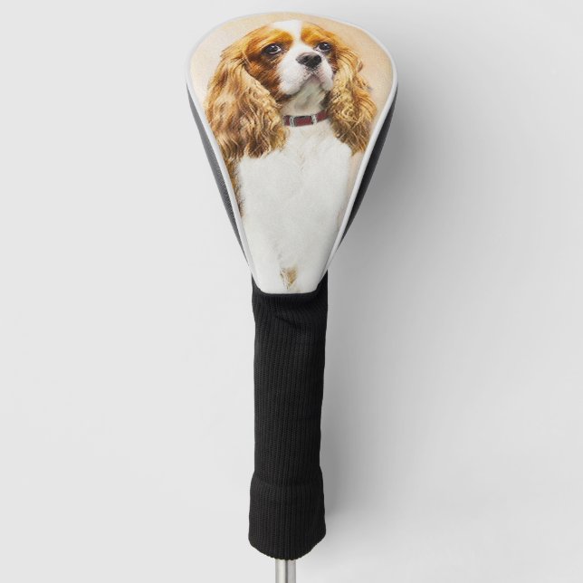 Cavalier King Charles Spaniel Original Painting Golf Head Cover (Front)