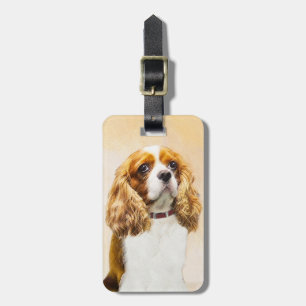 Cavalier King Charles Spaniel Original Painting Luggage Tag