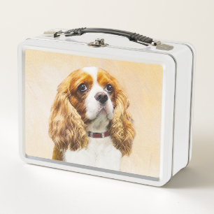 Cavalier King Charles Spaniel Original Painting Metal Lunch Box