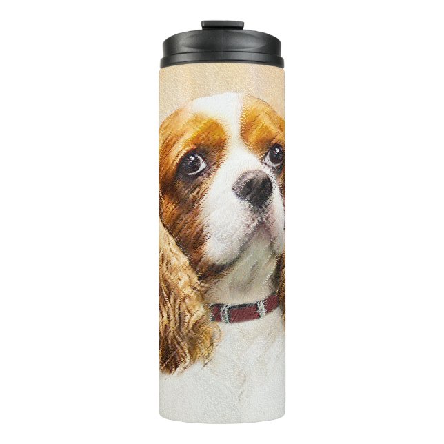Cavalier King Charles Spaniel Original Painting Thermal Tumbler (Front)