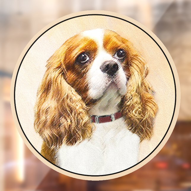 Cavalier King Charles Spaniel Original Painting Window Cling (Sheet 2)