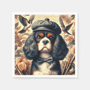 Cavalier King Charles Spaniel Painting Napkin
