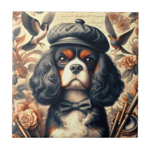 Cavalier King Charles Spaniel Painting Tile