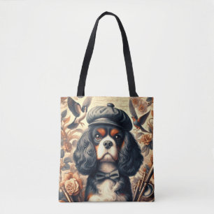 Cavalier King Charles Spaniel Painting Tote Bag