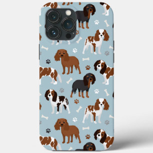 Cavalier King Charles Spaniel Paws and Bones iPhone 13 Pro Max Case