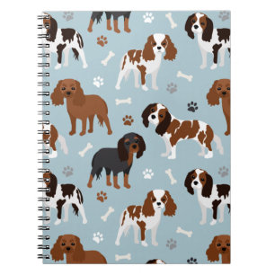 Cavalier King Charles Spaniel Paws and Bones Notebook