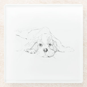 Cavalier King Charles Spaniel Pet Mug Glass Coaster
