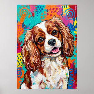 Cavalier King Charles Spaniel Pop Art Poster